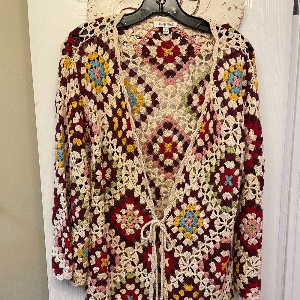 Johnny Was Crochet Cardigan